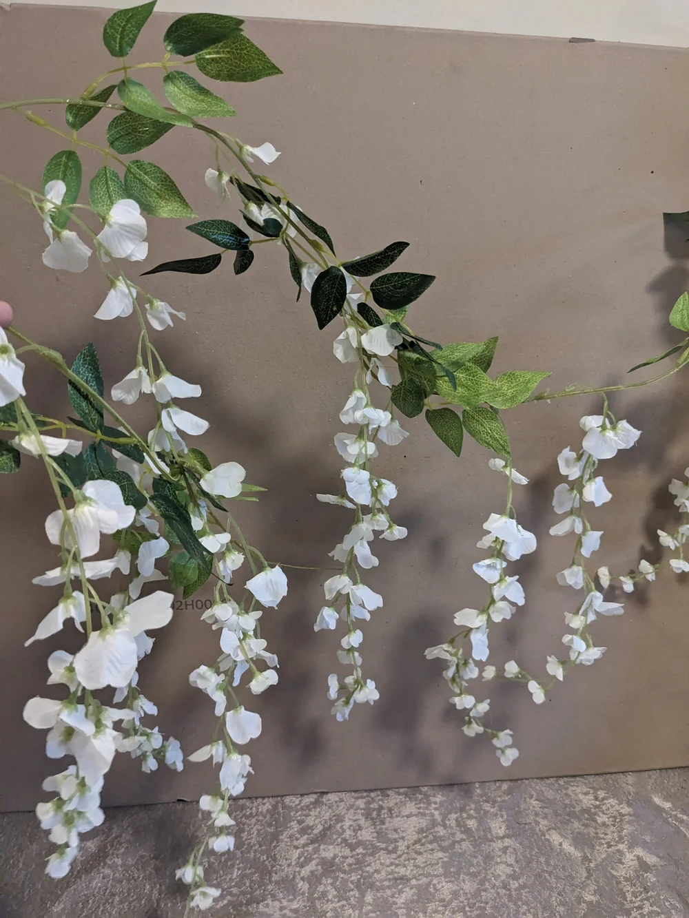 Wisteria White & Green Hanging Artificial Floral Vine Garland